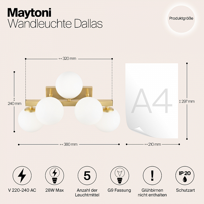 Бра Maytoni MOD547WL-05BS