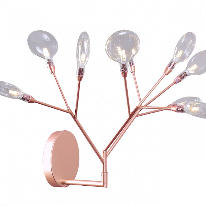 Бра Crystal Lux EVITA AP9 COPPER/TRANSPARENT